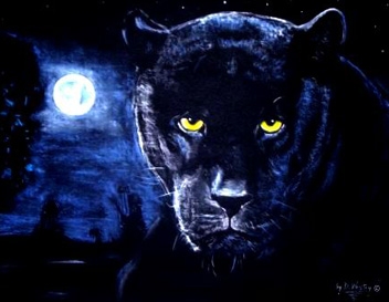 black panther painting